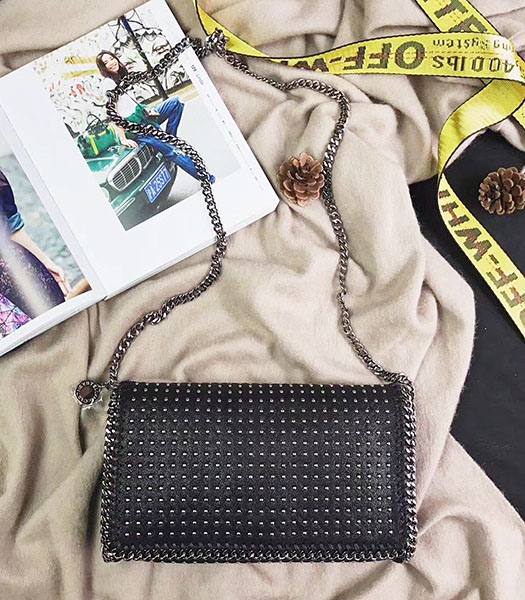 Stella McCartney Falabella Rivet Black Environmental Polyester Fiber Cross Body Bag