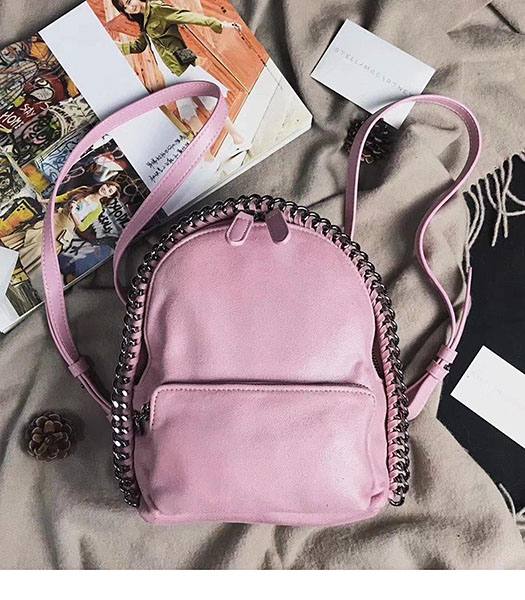 Stella McCartney Falabella Shaggy Pink Environmental Polyester Fiber 18cm Backpack