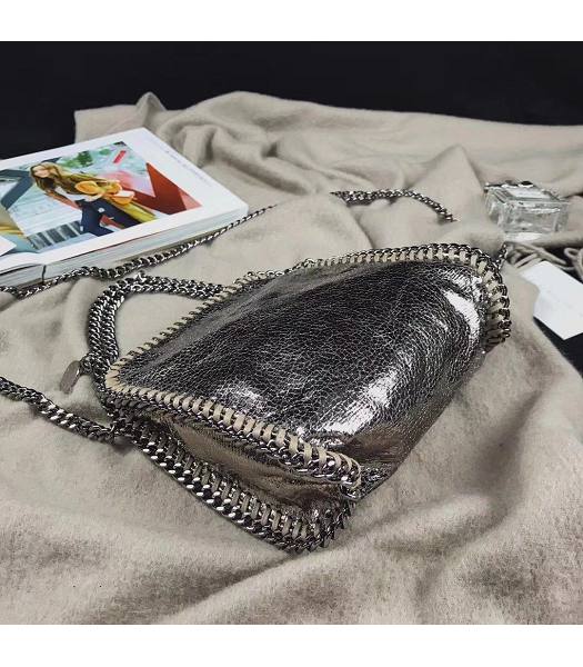 Stella McCartney Falabella Silver Oil Wax 16cm Tote Shoulder Bag-3