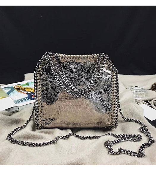 Stella McCartney Falabella Silver Oil Wax 16cm Tote Shoulder Bag