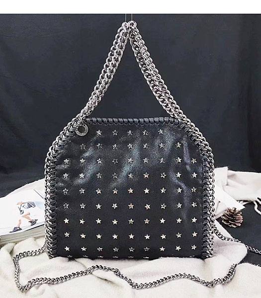 Stella McCartney Falabella Star Black Environmental Polyester Fiber 25cm Tote Bag