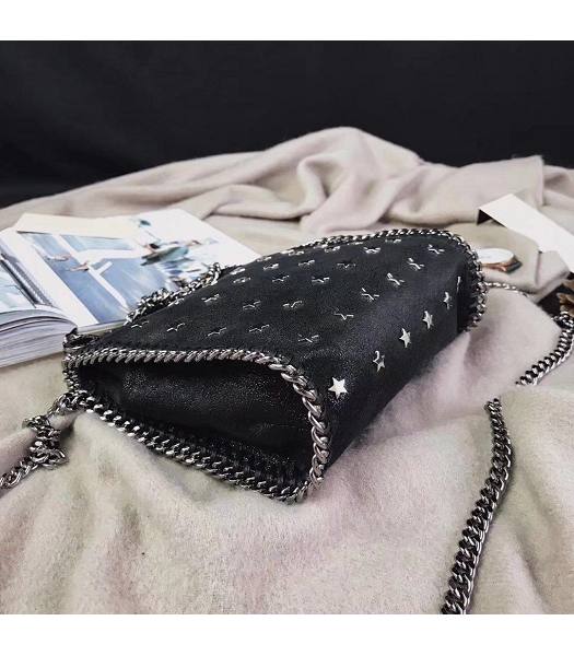 Stella McCartney Falabella Star Rivet Black Environmental Polyester Fiber 16cm Tote Shoulder Bag 2-2
