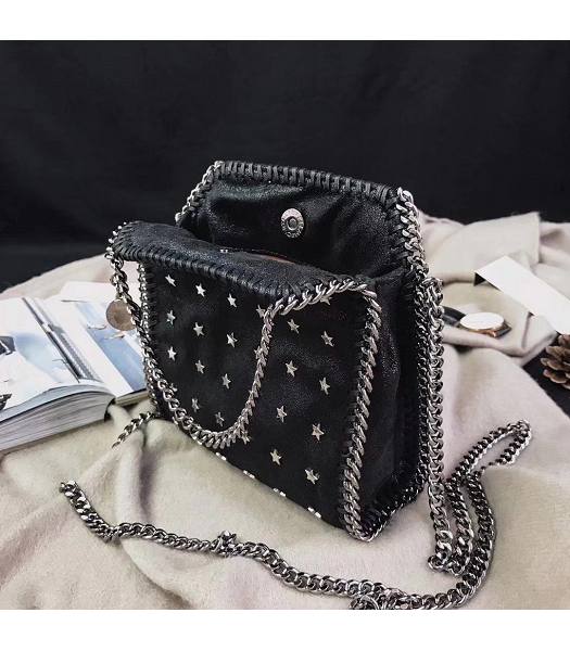 Stella McCartney Falabella Star Rivet Black Environmental Polyester Fiber 16cm Tote Shoulder Bag 2-4