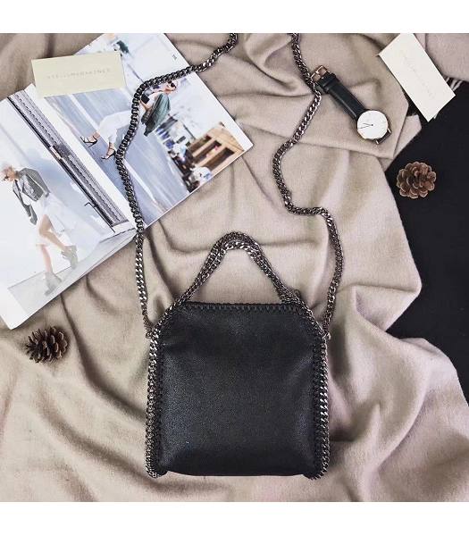 Stella McCartney Falabella Star Rivet Black Environmental Polyester Fiber 16cm Tote Shoulder Bag 2-6