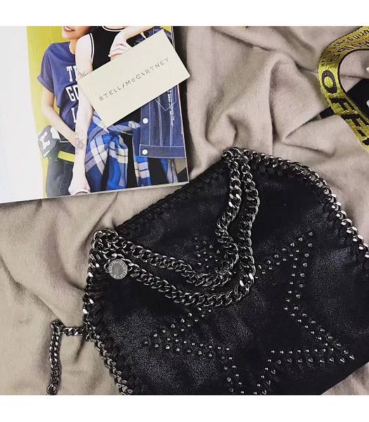 Stella McCartney Falabella Star Rivet Black Environmental Polyester Fiber 25cm Tote Bag-2