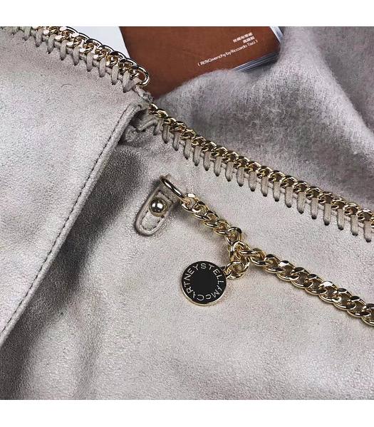 Stella McCartney Falabella White Environmental Polyester Fiber Cross Body Bag Golden Chains-3