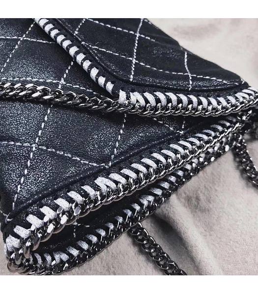 Stella McCartney Falabella White String Black Environmental Polyester Fiber 22cm Shoulder Bag-3