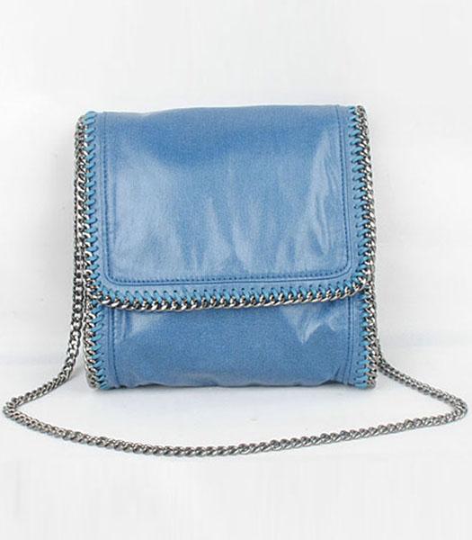 Stella McCartney High PVC Leather Blue Mini Shoulder Bag Gun Chain