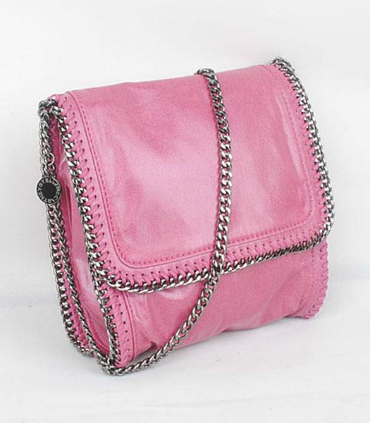 Stella McCartney High PVC Leather Rose Red Mini Shoulder Bag Gun Chain
