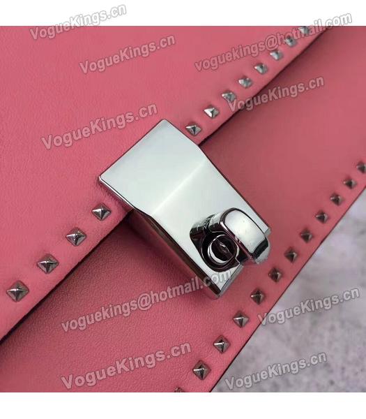 Valentino Dark Pink Original Leather Rivets Small Bag-5