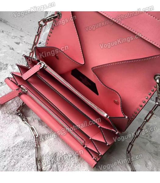 Valentino Dark Pink Original Leather Rivets Small Bag-6