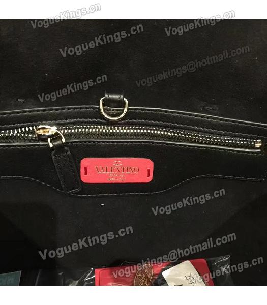 Valentino Demilune Black Original Leather Small Tote Bag-4