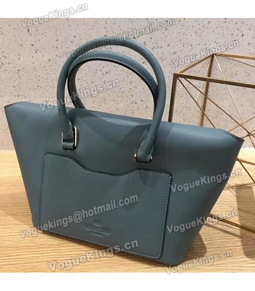 Valentino Demilune Blue Original Leather Small Tote Bag-1
