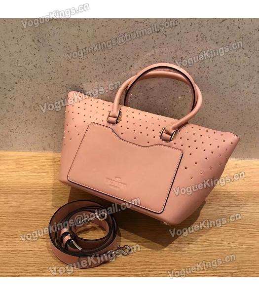 Valentino Demilune Pink Original Leather Rivets Small Tote Bag-1