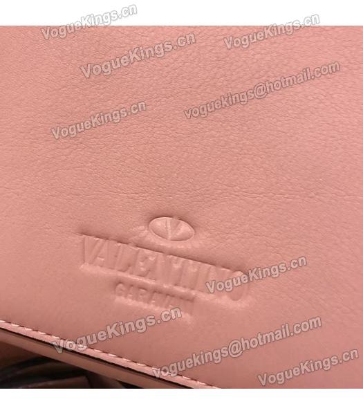 Valentino Demilune Pink Original Leather Rivets Small Tote Bag-2