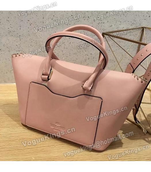 Valentino Demilune Small Double Handle Bag Pink Original Leather-2