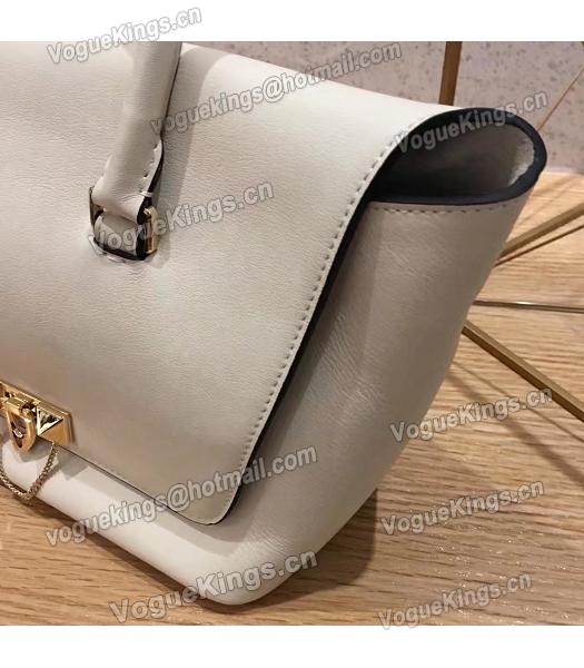 Valentino Demilune White Original Leather Small Tote Bag-1