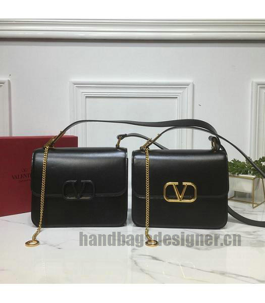 Valentino Garavani VSLING Black Original Leather 22cm Box Bag-5