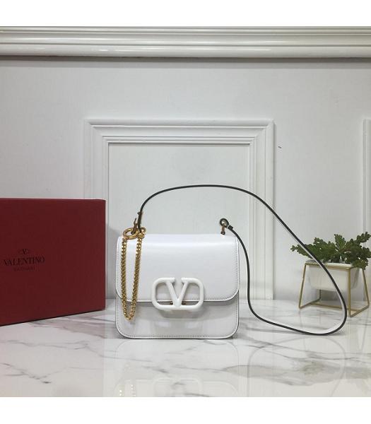 Valentino Garavani VSLING White Original Palmprint Leather 18cm Box Bag