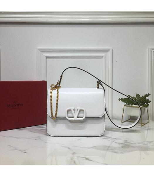 Valentino Garavani VSLING White Original Palmprint Leather 22cm Box Bag