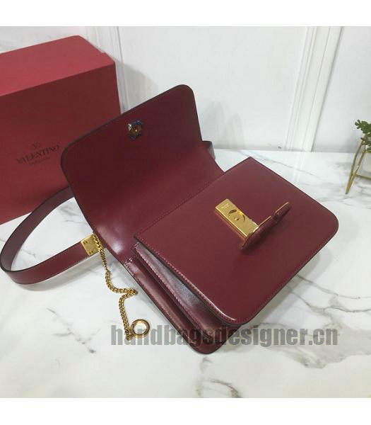 Valentino Garavani VSLING Wine Red Original Leather 22cm Box Bag-3