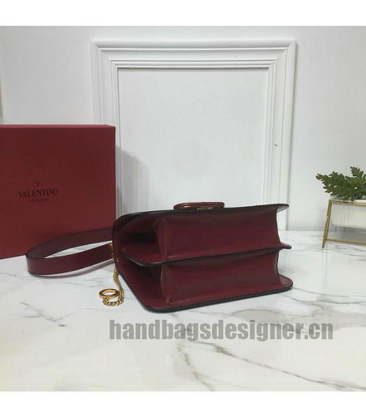 Valentino Garavani VSLING Wine Red Original Leather 22cm Box Bag-4