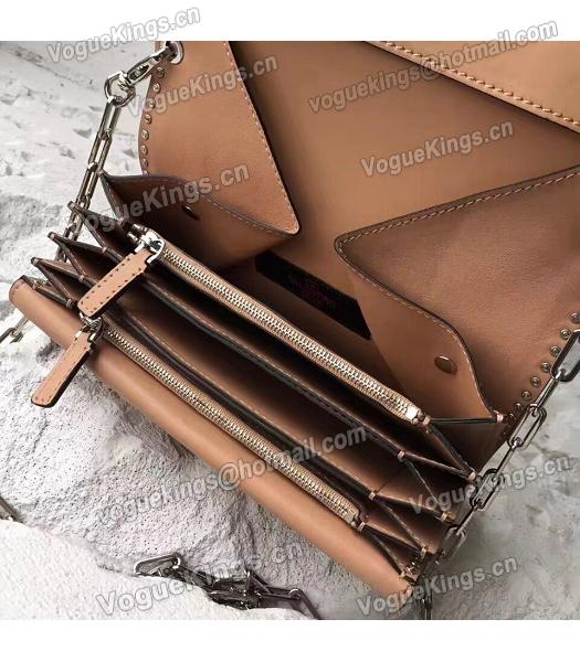 Valentino Khaki Original Leather Rivets Small Bag-2
