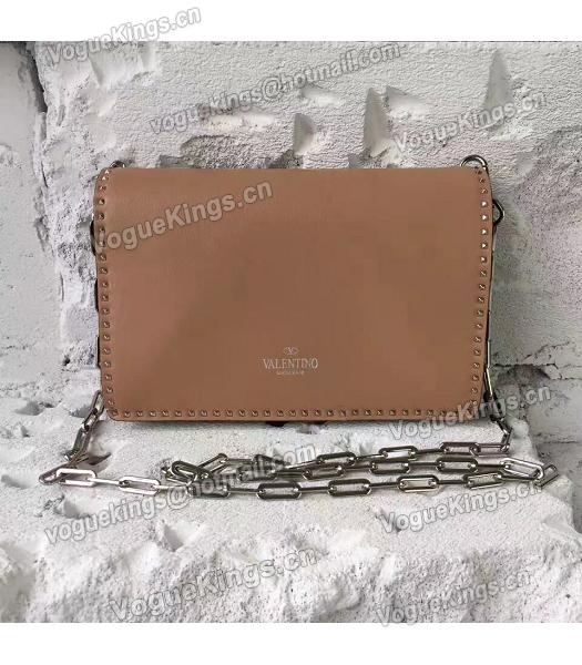 Valentino Khaki Original Leather Rivets Small Bag-4