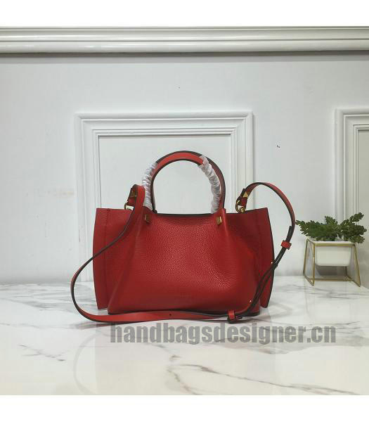 Valentino Original Calfskin Garavani Escape Small Shopping Bag Red-2