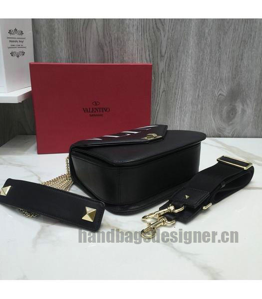 Valentino Original Calfskin Garavani Rockstud Crossbody Bag Black-7