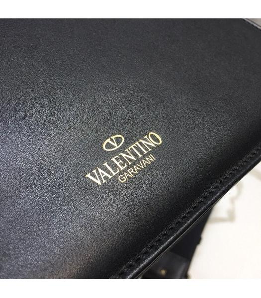 Valentino Original Calfskin Garavani Rockstud Crossbody Bag Black-8