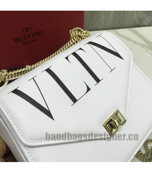 Valentino Original Calfskin Garavani Rockstud Crossbody Bag White-4