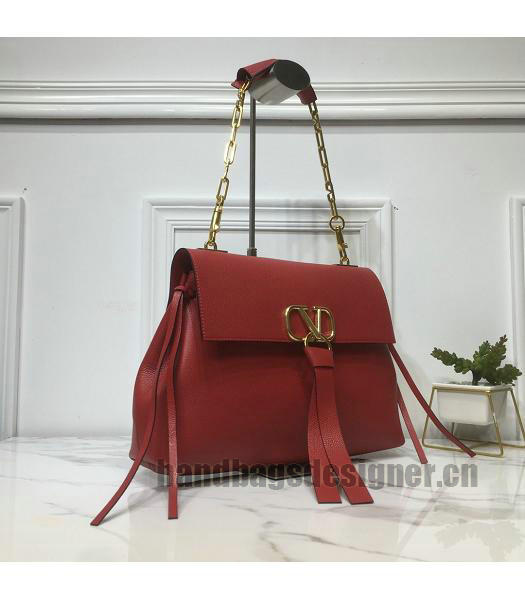 Valentino Original Calfskin Garavani Vring 29cm Shoulder Bag Red-1