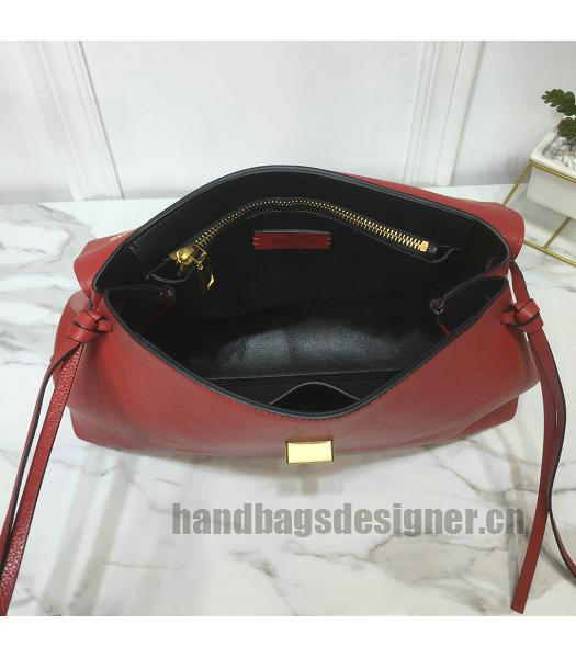 Valentino Original Calfskin Garavani Vring 29cm Shoulder Bag Red-7