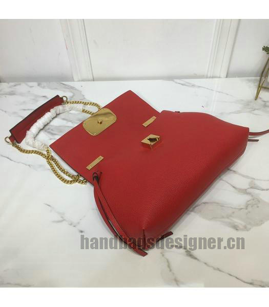 Valentino Original Calfskin Garavani VRING Shoulder Bag Red-4