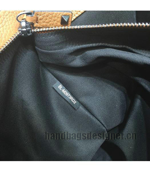 Valentino Original Calfskin Leather Shopping Bag Brown-6