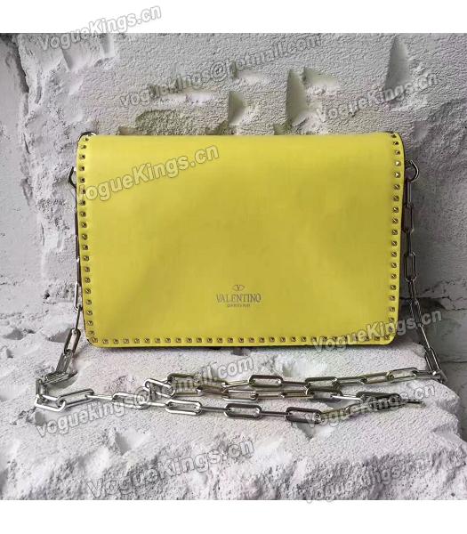 Valentino Yellow Original Leather Rivets Small Bag-4