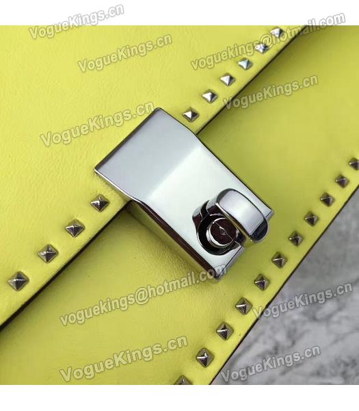 Valentino Yellow Original Leather Rivets Small Bag-6