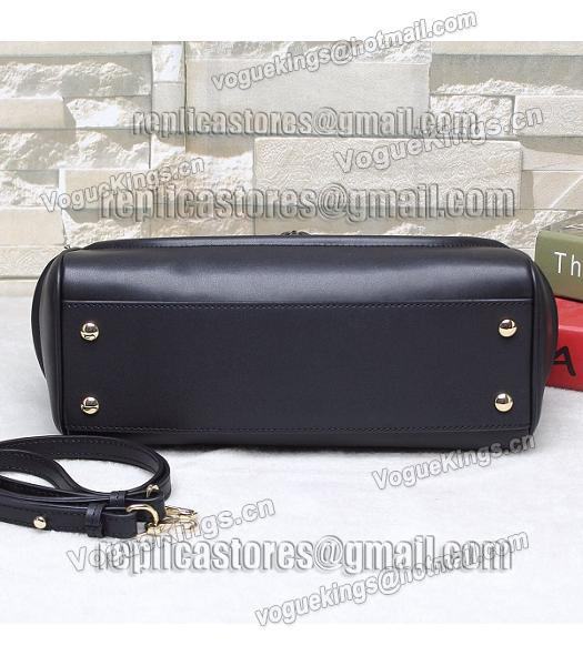 Versace 31cm Palazzo Empire Original Calfskin Leather Tote Bag Black-2