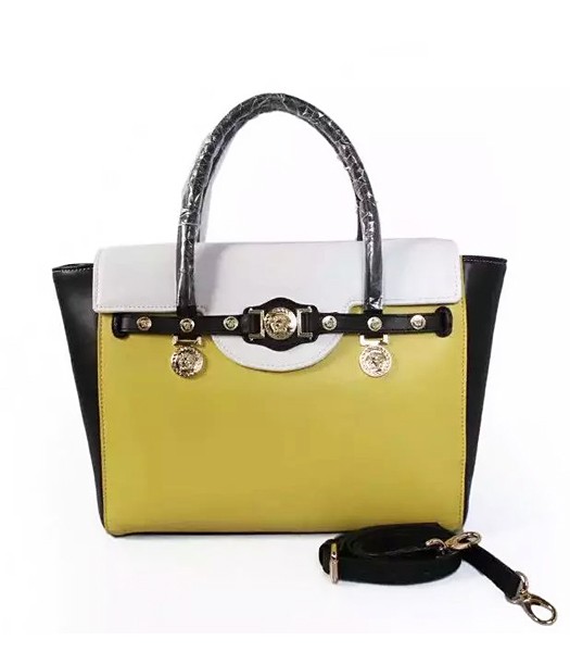 Versace High-quality Cow Leather Small Top Handle Bag 2809 Green