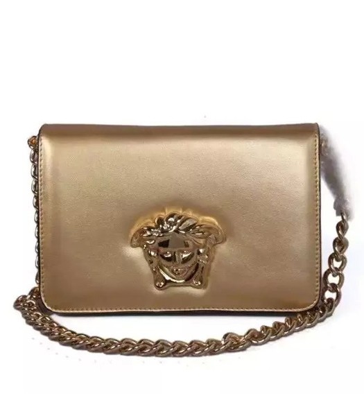 Versace Hot-sale Cow Leather Small Shoulder Bag 2862 Champagne Gold