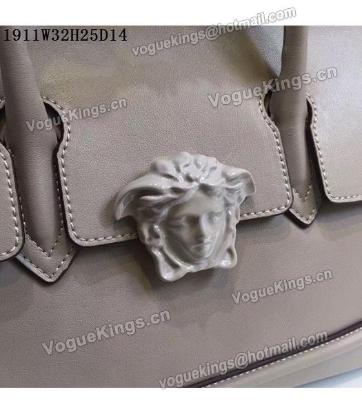 Versace Palazzo Empire Grey Leather Top Handle Bag-6