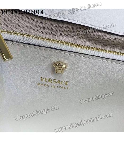 Versace Palazzo Empire Leather Top Handle Bag White-6