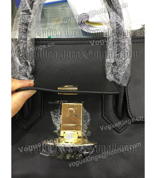 Versace Palazzo Empire Original Calfskin Leather Small Tote Bag Black-7