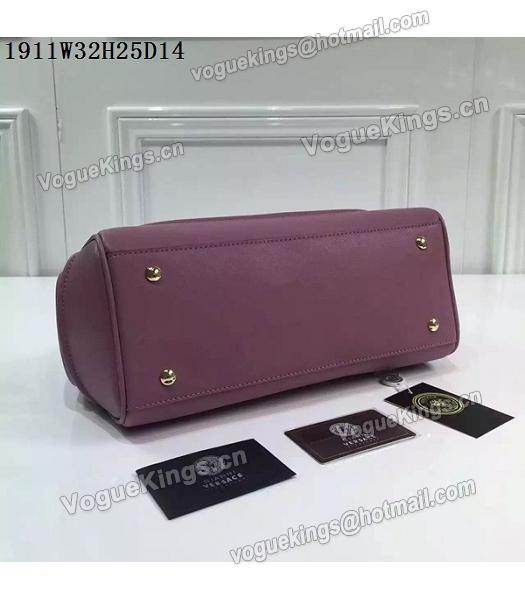 Versace Palazzo Empire Purple Leather Top Handle Bag-5