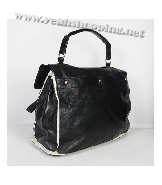YSL Black Leather Tote Bag-1