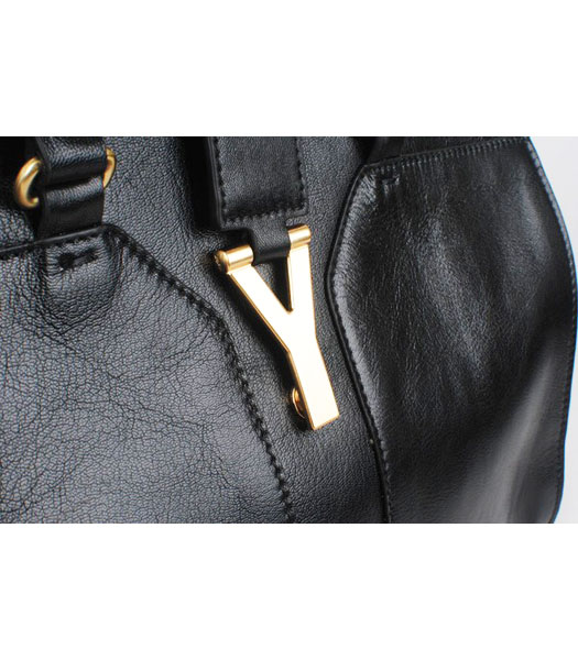 YSL Cabas Chyc in Black Classic and Plain Leather-5