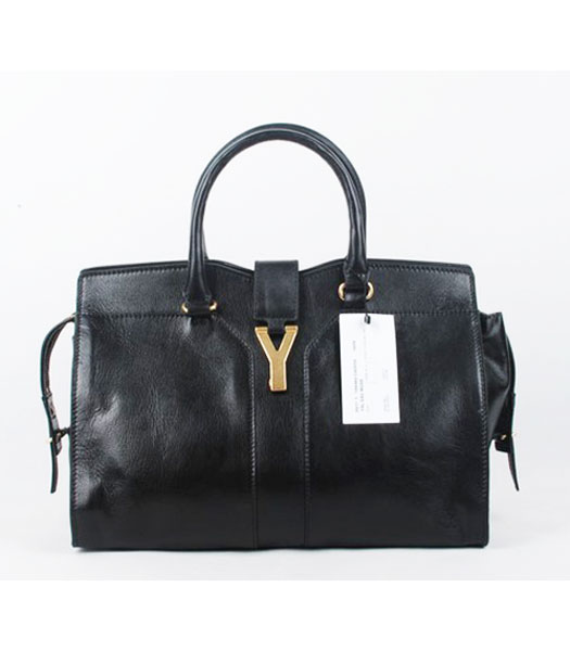 YSL Cabas Chyc in Black Classic and Plain Leather