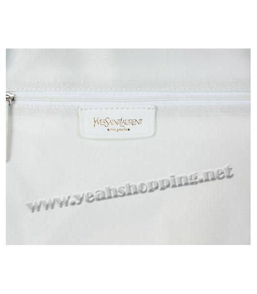 YSL Downtown Large Bag in White-4