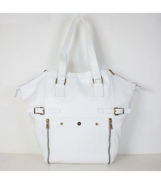 YSL Downtown Large Bag in White
